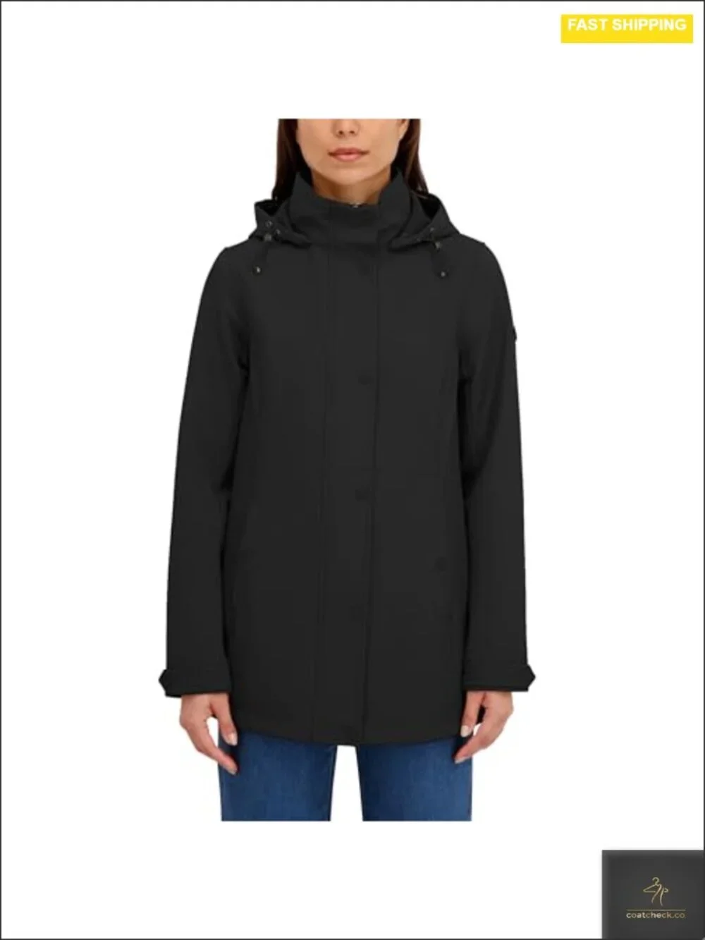 Women's Performance Softshell Jacket Wind Water Resistant Fleece Lined Hi-Low